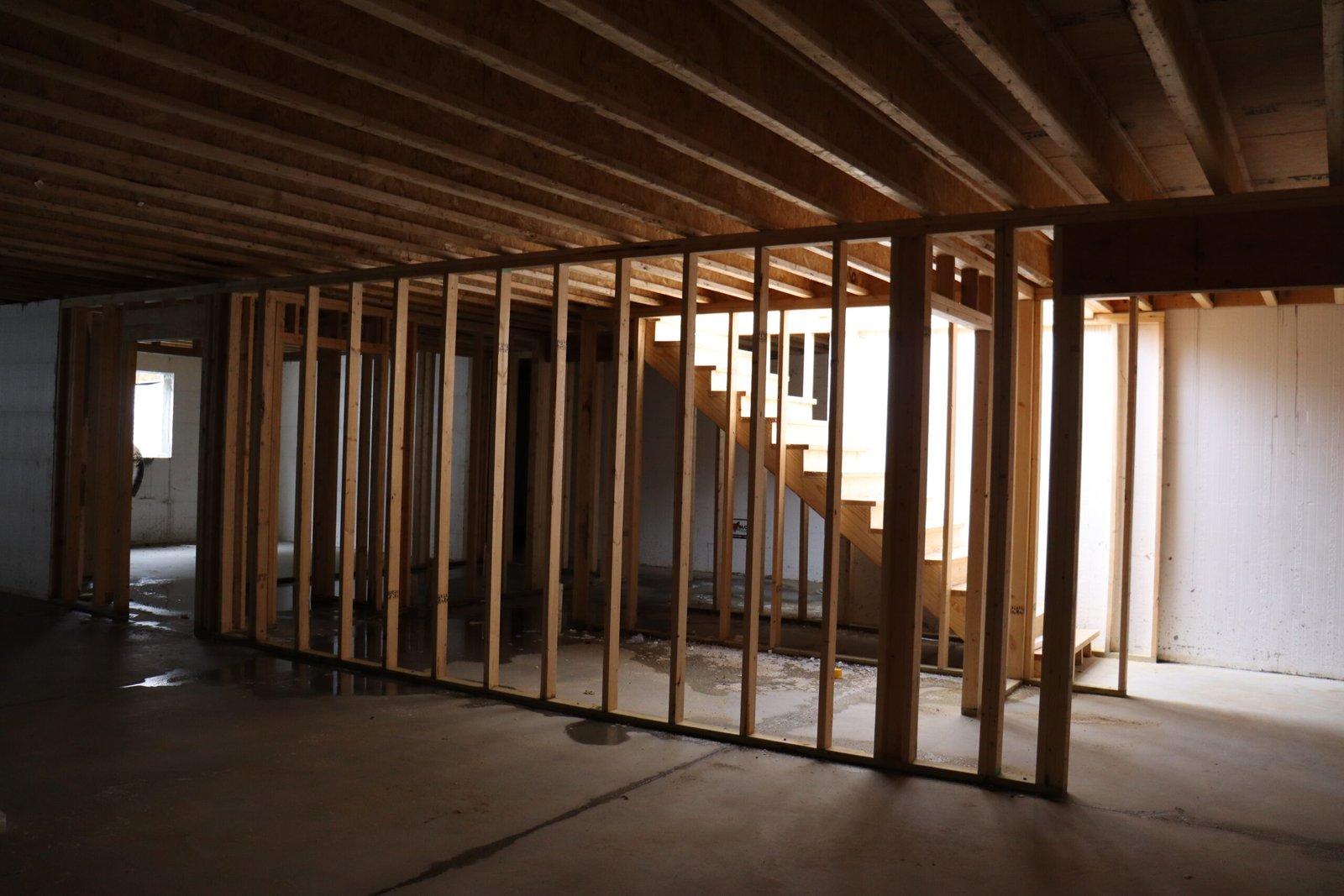 framing of the basement